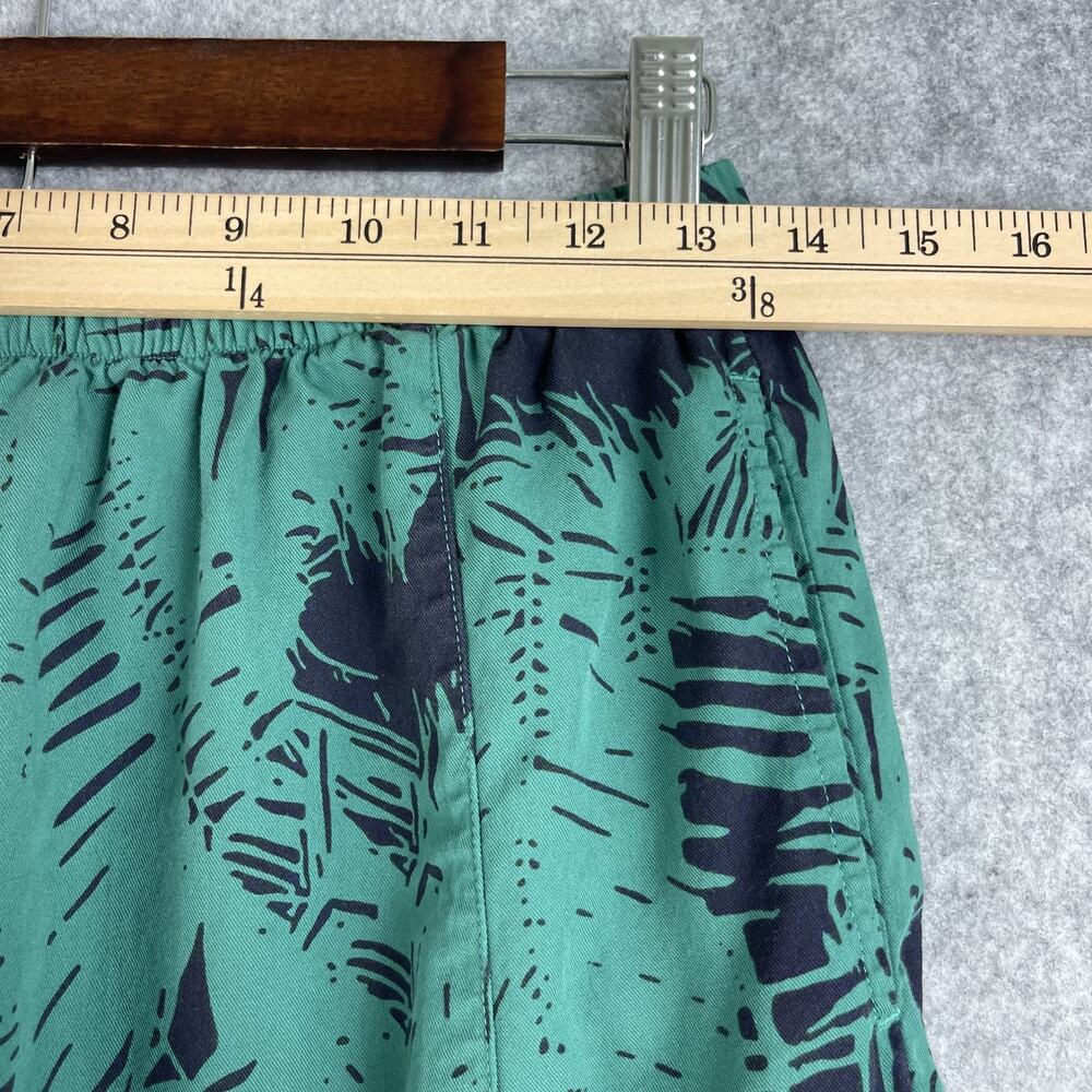 Kleen Parachute Pants Womens Medium Green Palm Print Pull On Cropped Tropical - Picture 5 of 11